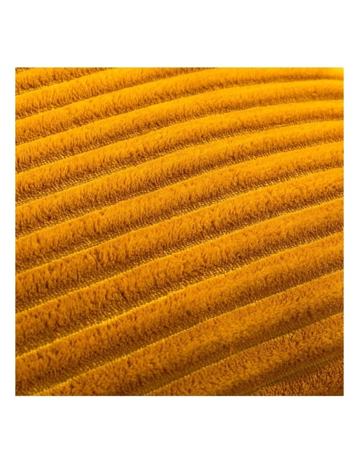Embossed Teddy Fleece Cushion 45x45cm in Mustard image 6