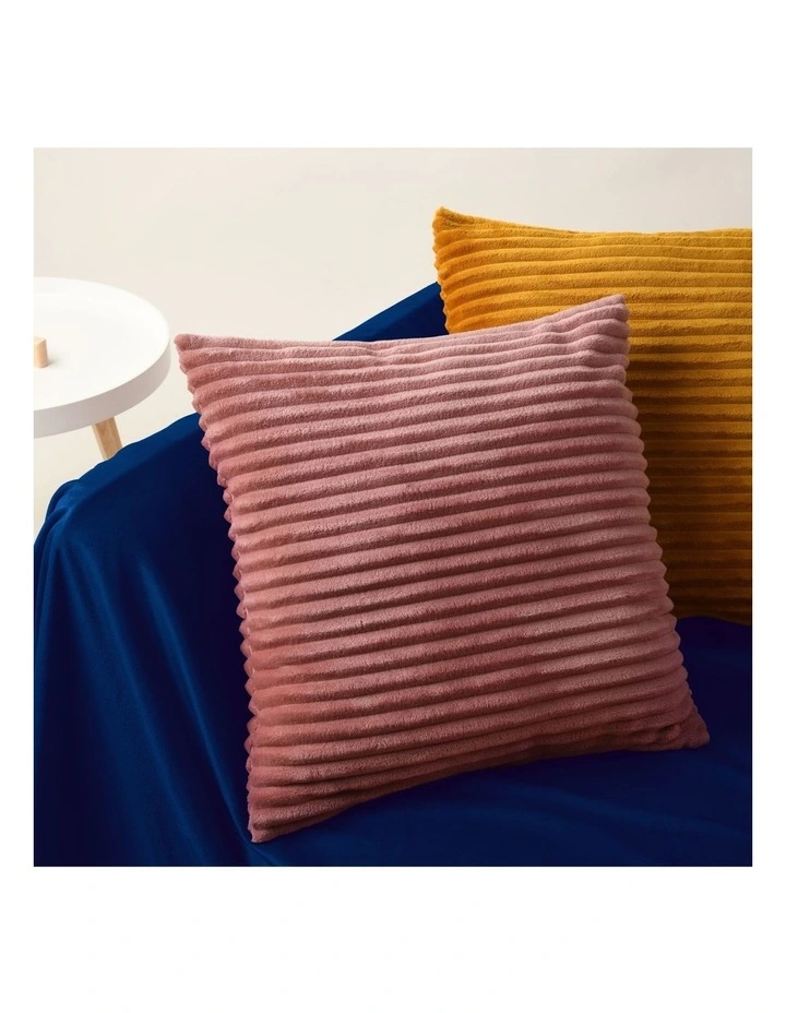 Embossed Teddy Fleece Cushion 45x45cm in Mustard image 7