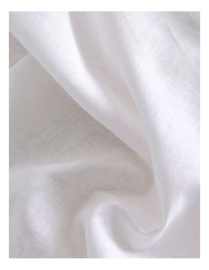 Linen Cotton Quilt Cover Set in White image 3