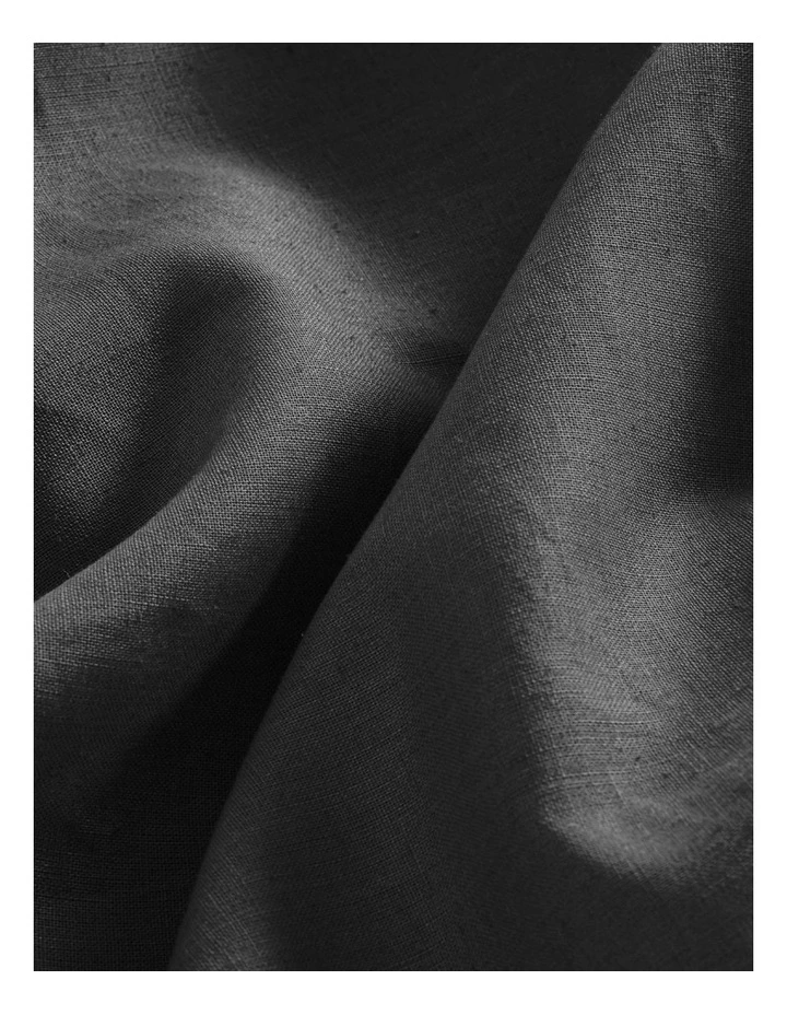 Linen Cotton Quilt Cover Set in Charcoal image 3