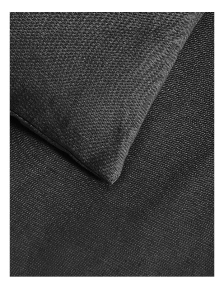 Linen Cotton Quilt Cover Set in Charcoal image 4