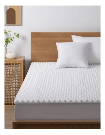 Egg Crate Convoluted Foam Underlay in White