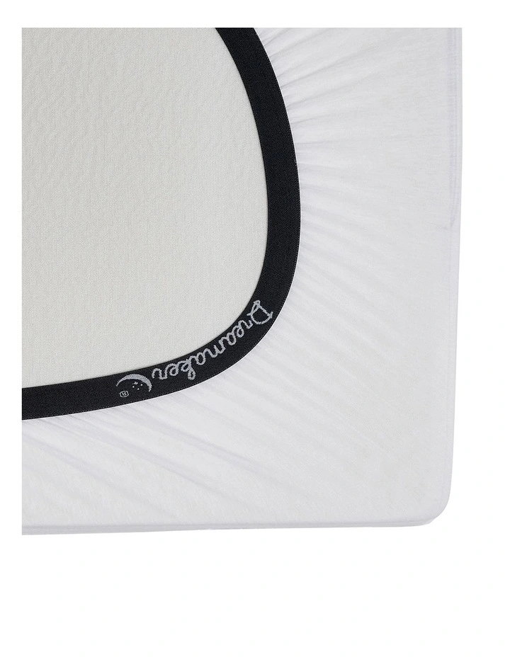 260Gsm Bamboo Knitted Cot Waterproof Fitted Sheet Mattress Protector in White image 5