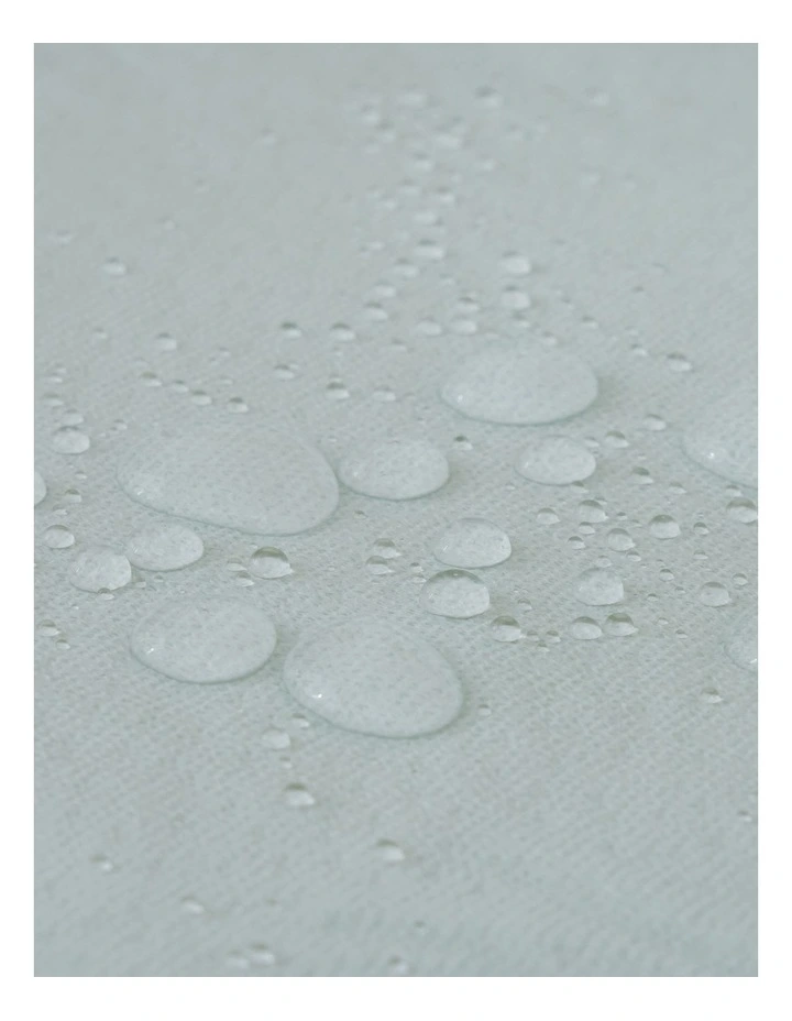 260Gsm Bamboo Knitted Cot Waterproof Fitted Sheet Mattress Protector in White image 6