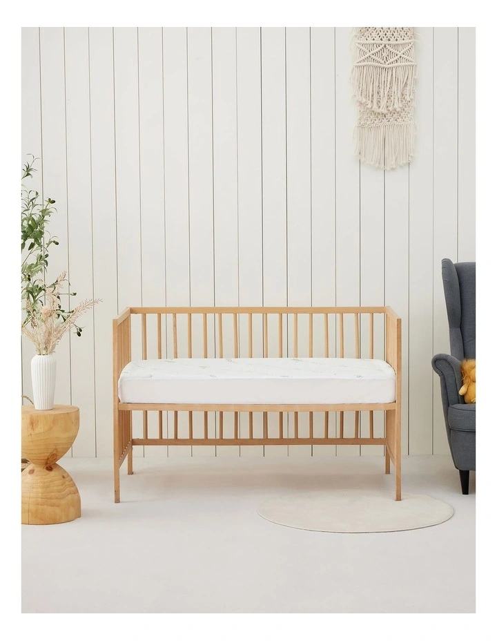 260Gsm Bamboo Knitted Cot Waterproof Fitted Sheet Mattress Protector in White image 7