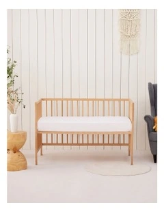Bamboo Cotton Jersey Cot Waterproof Mattress Protector in White