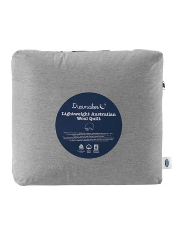 Lightweight Australian Wool Quilt in White