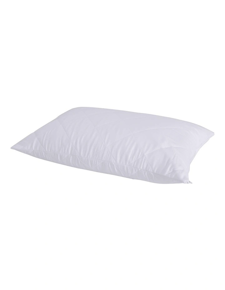 Tencel Standard Protector Pillow in White image 3