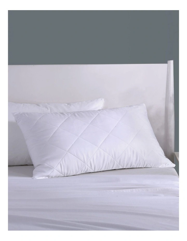 Tencel Standard Protector Pillow in White image 5