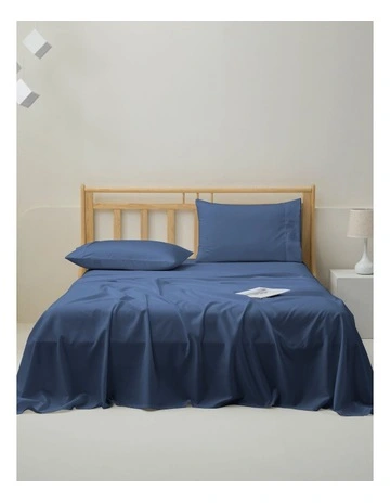 Cotton Rich Sateen Sheet Set in Navy