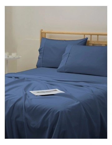 Cotton Rich Sateen Sheet Set in Navy