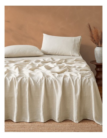 Vintage Washed Hemp Linen Sheet Set in Oatmeal