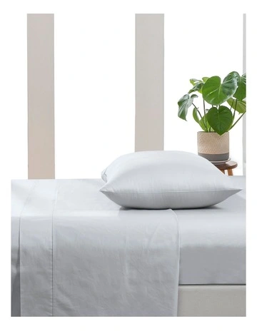 500TC Cotton Sateen Flat Sheet in Silver