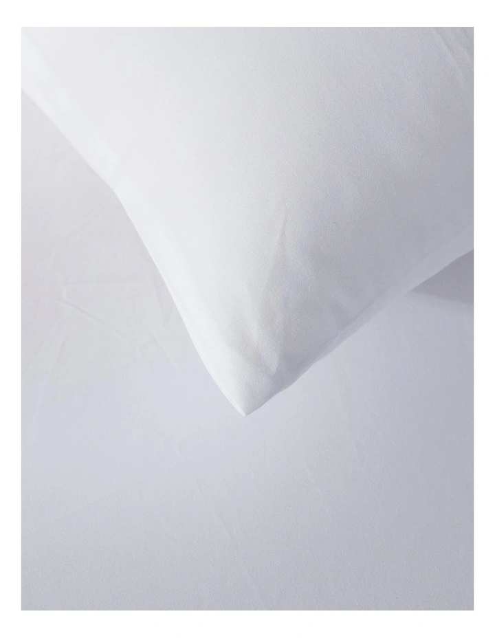 500TC Cotton Sateen Standard Pillowcase in White (Twin Pack) image 5