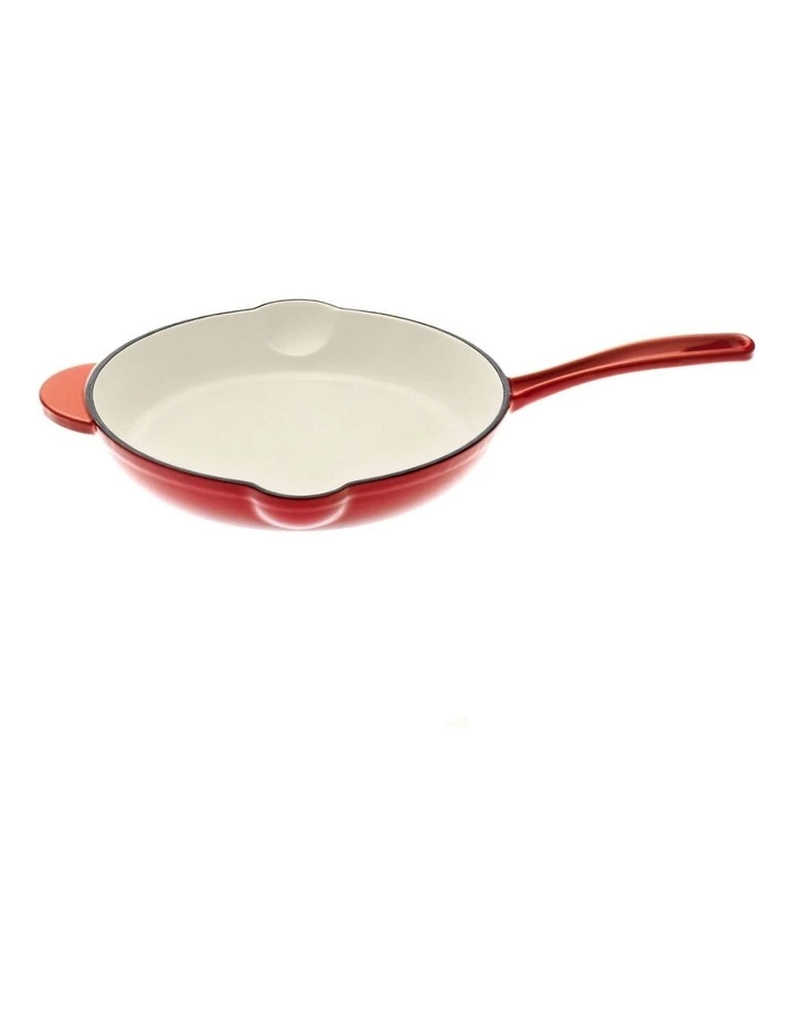 Cast Iron Fry Pan 26cm in Black Cherry Red image 3