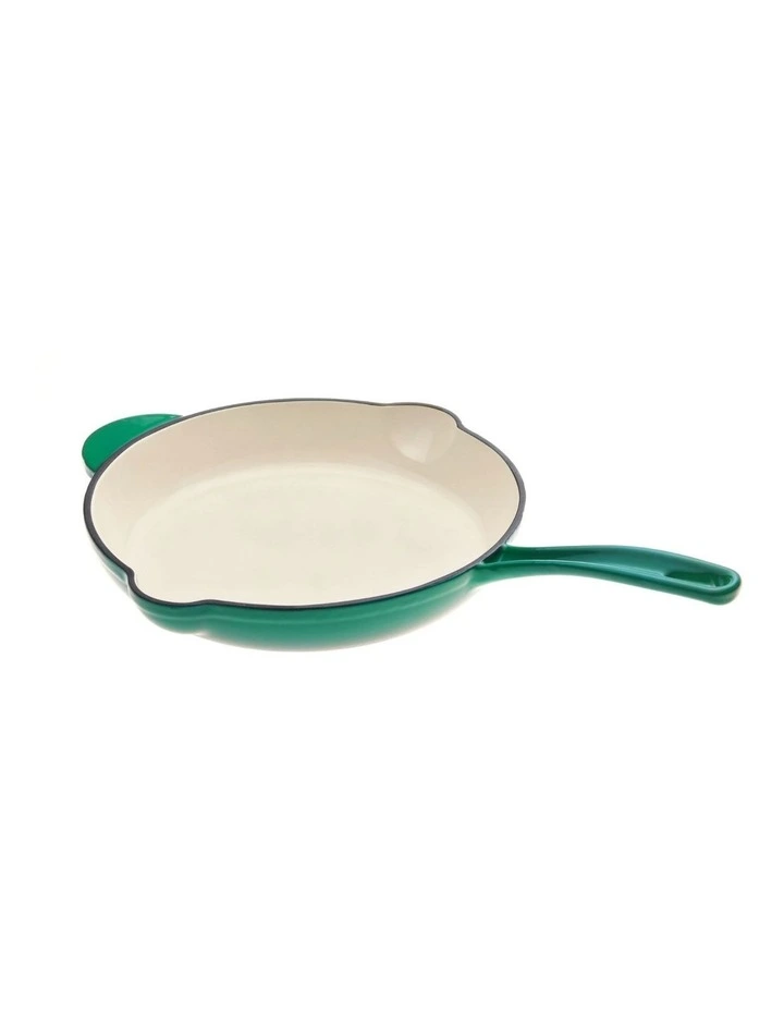 Cast Iron Fry Pan 26cm in Eden Green image 2