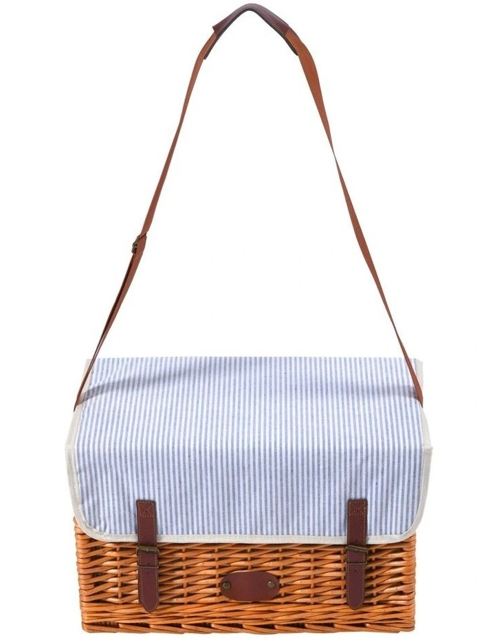 Hunter 4 Person Natural Willow Picnic Basket Set in Natural Willow image 3