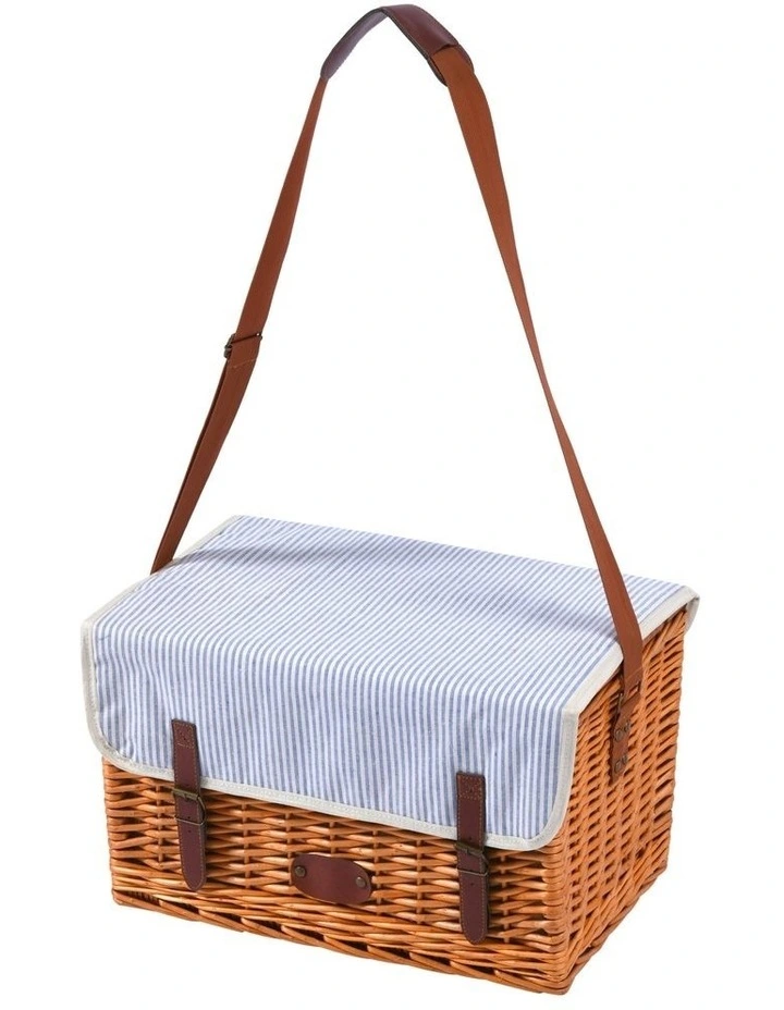 Hunter 4 Person Natural Willow Picnic Basket Set in Natural Willow image 4