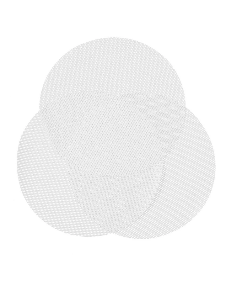 Silicone Steaming Mat For Steamer Basket Set Of 3 Round 17cm in White image 1