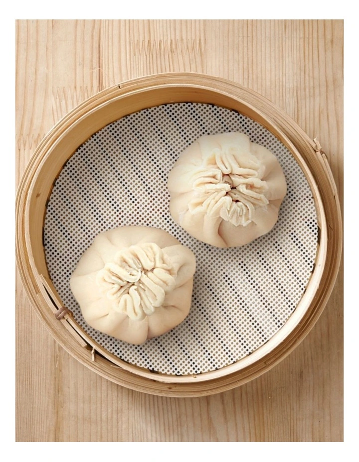 Silicone Steaming Mat For Steamer Basket Set Of 3 Round 17cm in White image 2