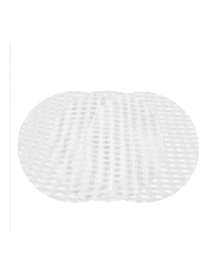 Silicone Steaming Mat For Steamer Basket Set Of 3 Round 30cm in White image 1