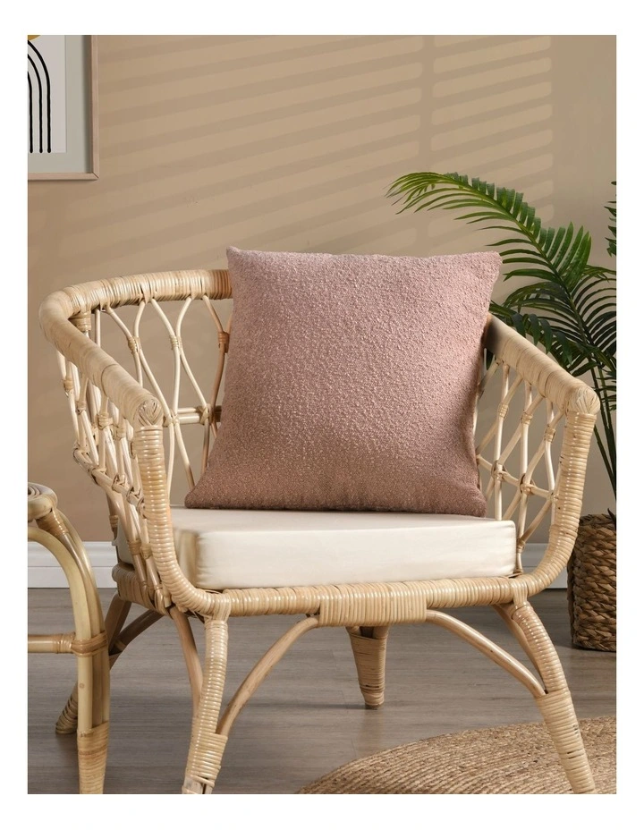 Blake Boucle Cushion 50x50cm in Blush image 2