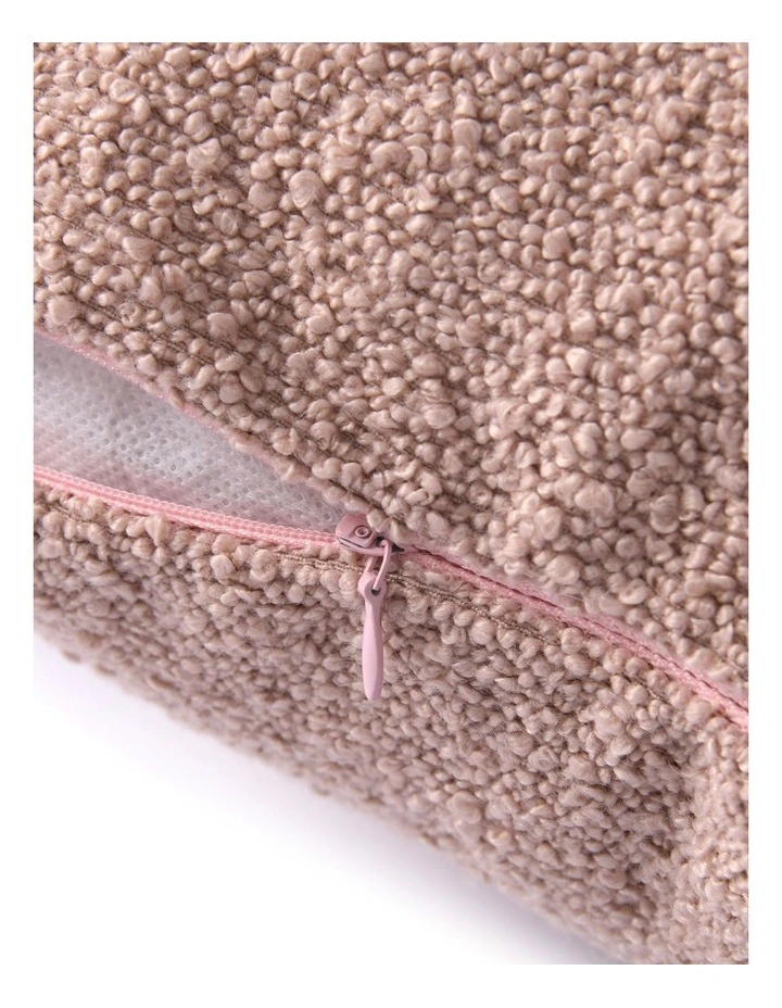 Blake Boucle Cushion 50x50cm in Blush image 4