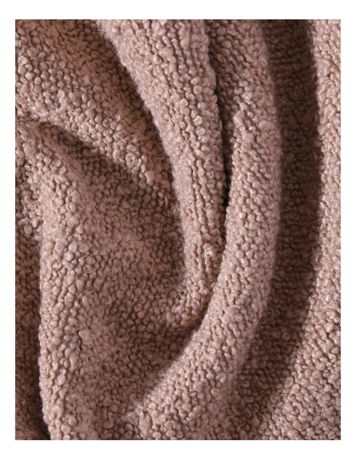 Blake Boucle Cushion 50x50cm in Blush image 5