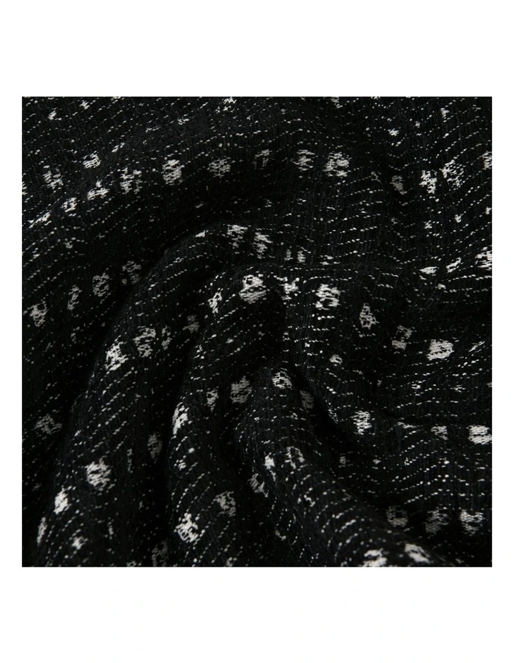 Antalyo Chenille Cushion 45x45cm in Black image 6