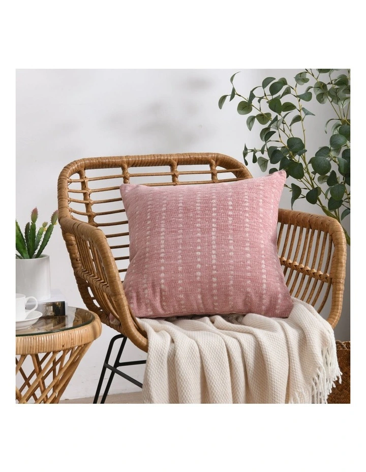 Antalyo Chenille Cushion 45x45cm in Pink image 2