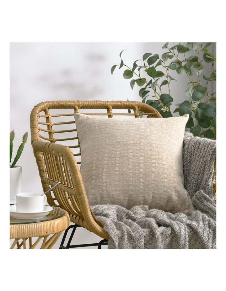 Antalyo Chenille Cushion 45x45cm in Natural image 2