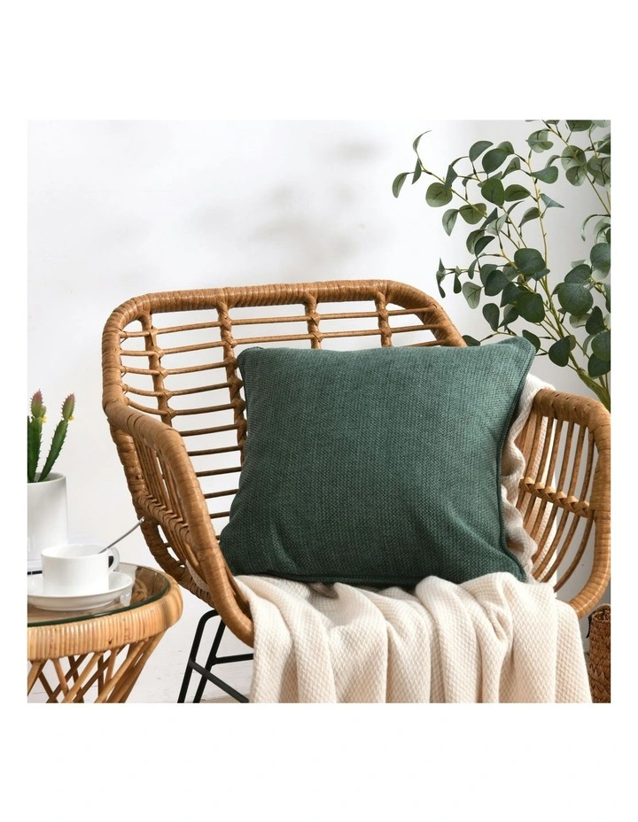 Bellanger Chenille Cushion 45x45cm in Jade image 2
