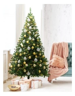 Realistic Christmas Trees with LED Lights 210cm in Green