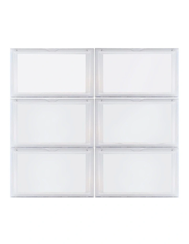 Kicks Side Display Stackable Shoe Storage Box 36x28x22cm in Clear image 4