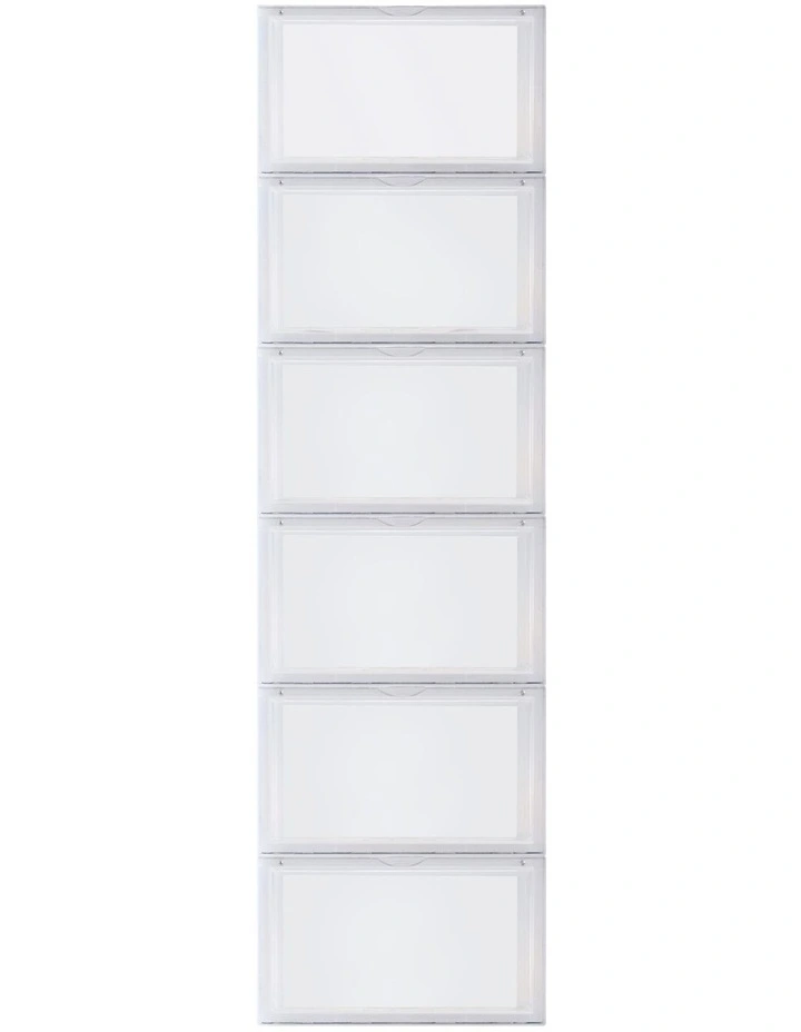 Kicks Side Display Stackable Shoe Storage Box 36x28x22cm in Clear image 5