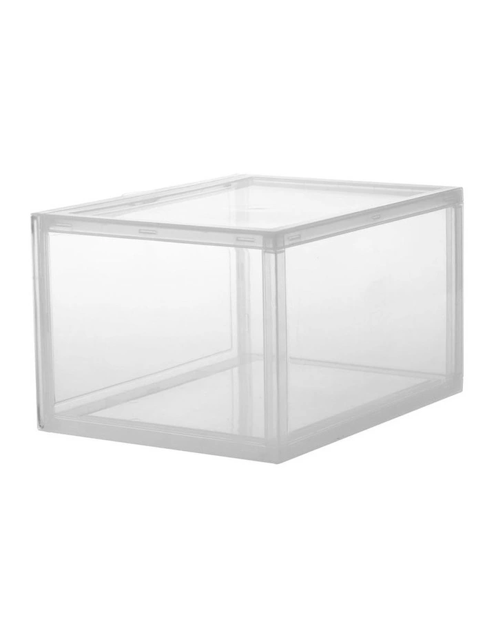 Kicks Side Display Stackable Shoe Storage Box 36x28x22cm in Clear image 6