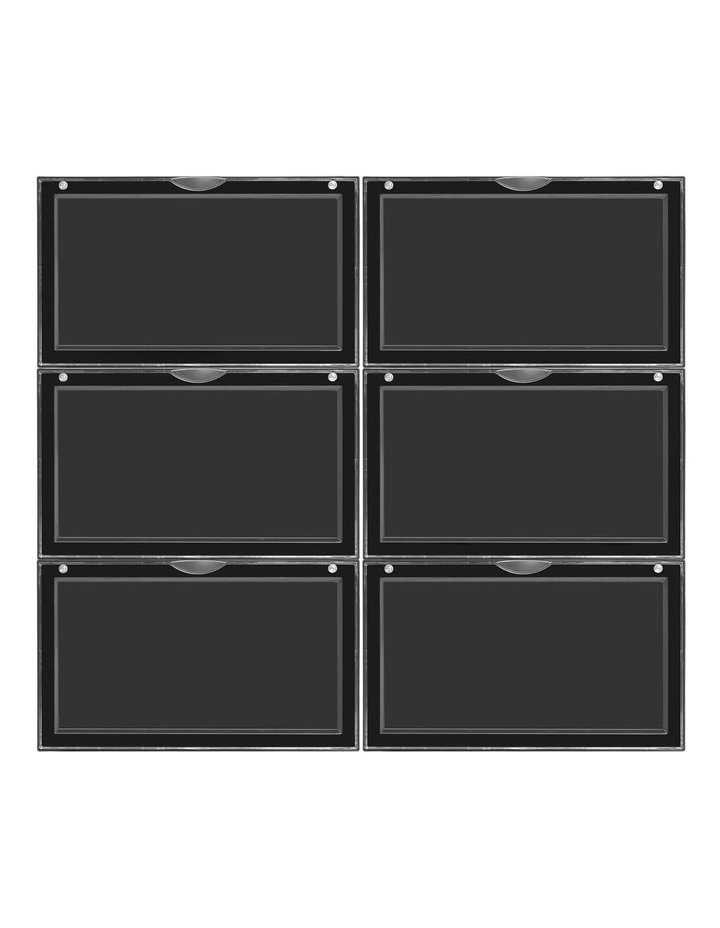 Kicks Side Display Stackable Shoe Storage Box 36x28x22cm in Black image 3