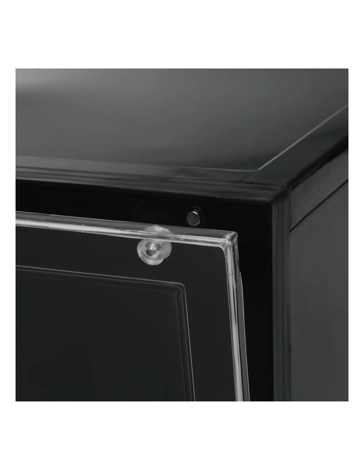 Kicks Side Display Stackable Shoe Storage Box 36x28x22cm in Black image 6