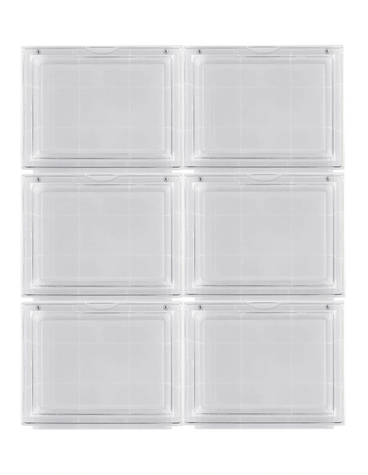 Front Display Shoe Box Organiser 36x28x22cm in Clear image 6