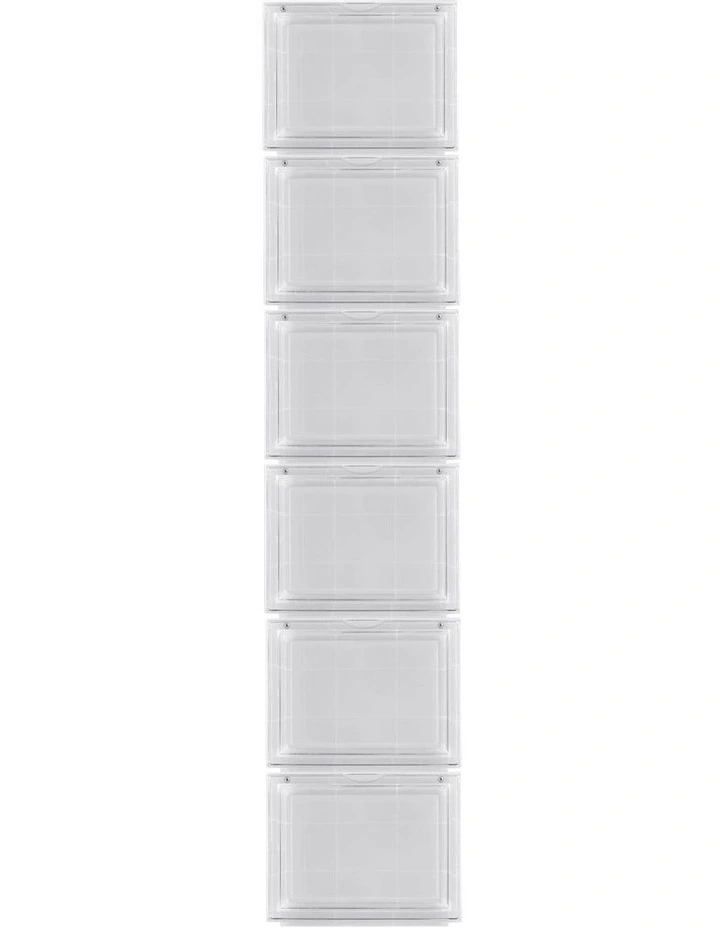 Front Display Shoe Box Organiser 36x28x22cm in Clear image 7