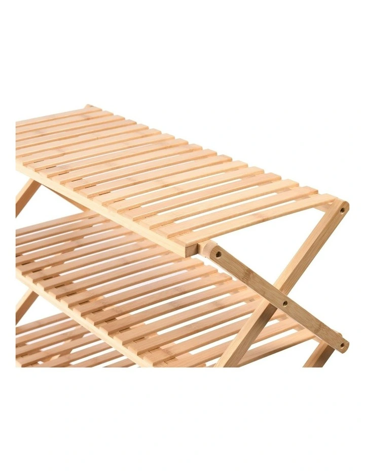 Vivonne Bamboo Shoe Rack 6-Tier 103x70x27.5cm in Natural image 4