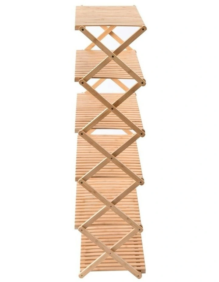 Vivonne Bamboo Shoe Rack 6-Tier 103x70x27.5cm in Natural image 6