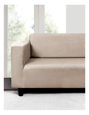 3 Seater Premium Faux Suede Couch Sofa Cover in Cream