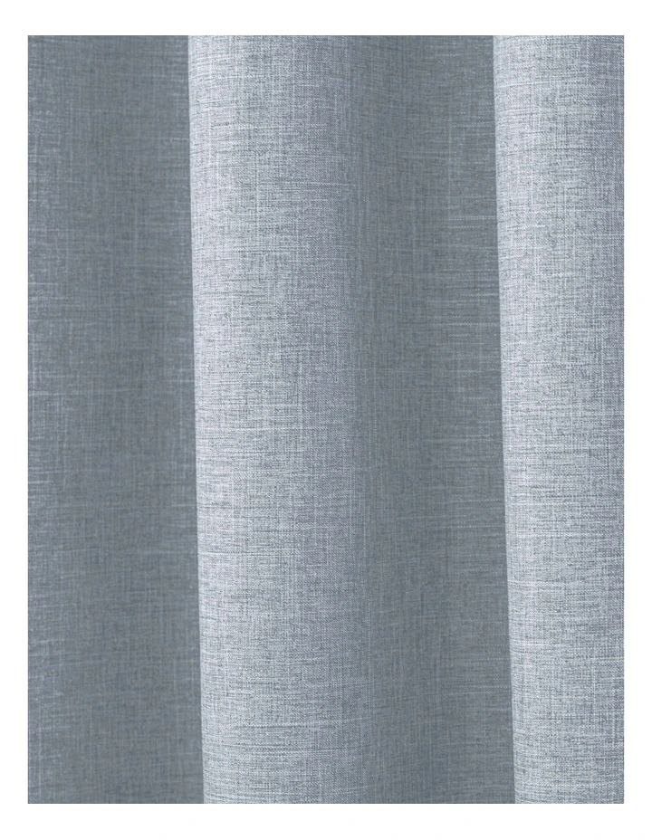 Blockout Eyelet Curtain Pair in Ocean Blue image 4