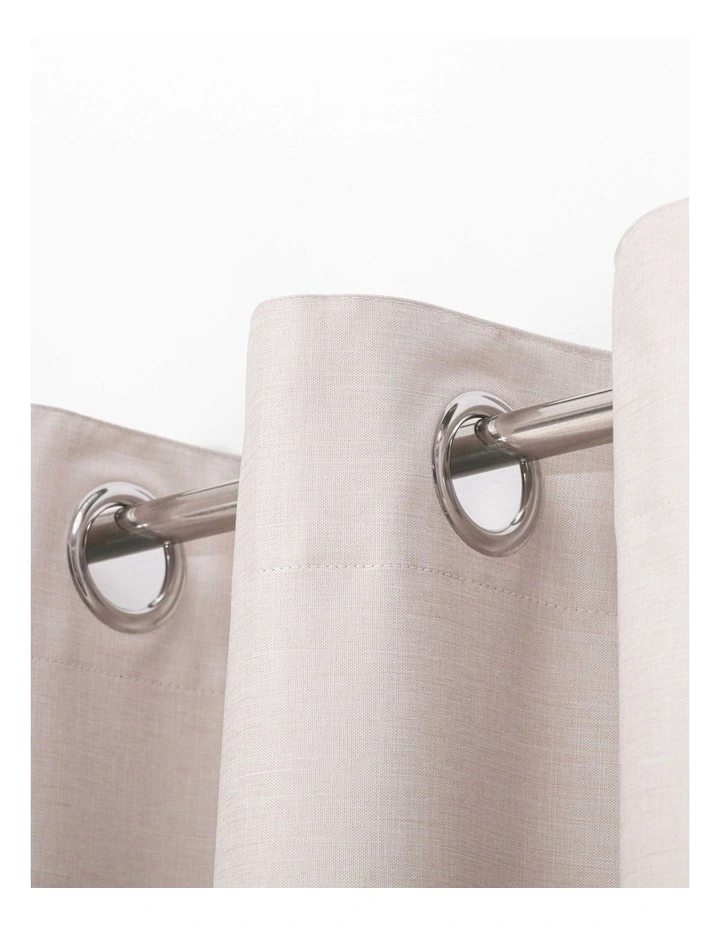 Blockout Eyelet Curtain Pair in Porcelain image 3