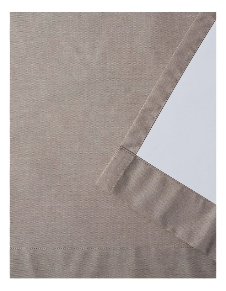 Blockout Eyelet Curtain Pair in Cinnamon image 6