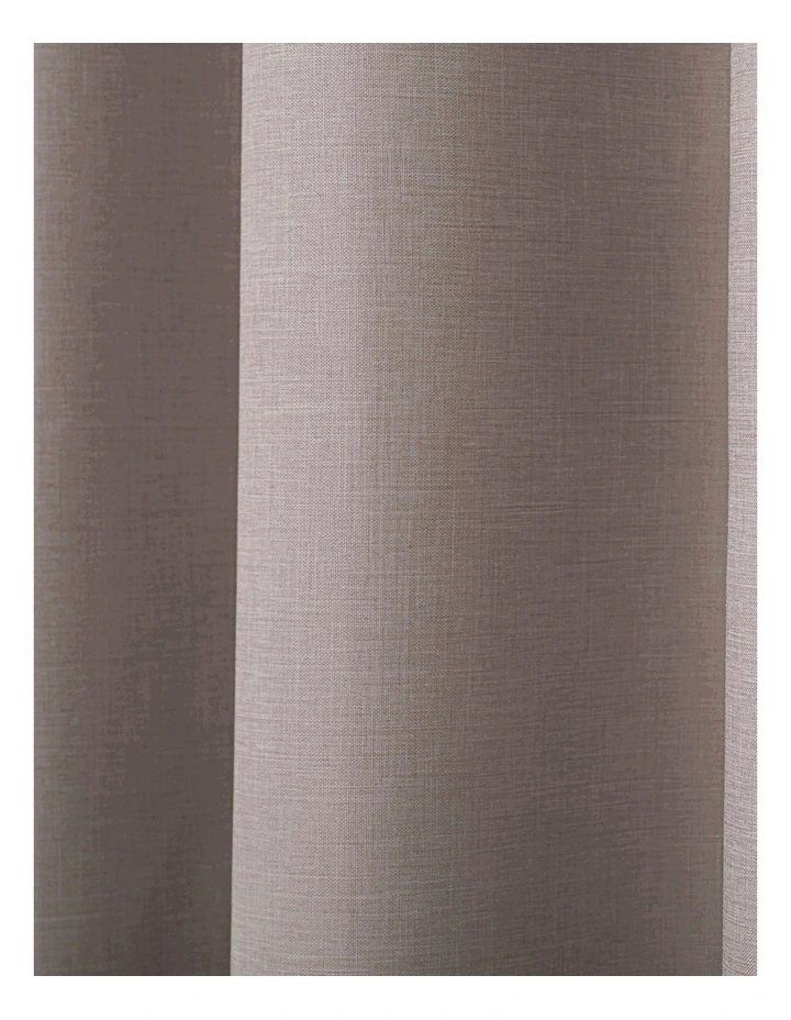 Blockout Eyelet Curtain Pair in Cinnamon image 4