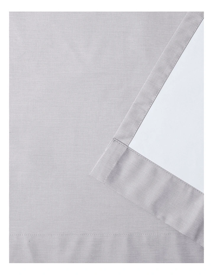 Blockout Eyelet Curtain Pair in Grey image 6