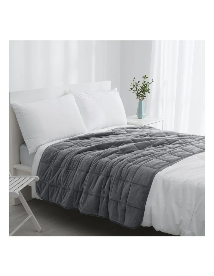 Calming Soft Weighted Blanket 105x142cm 3kg in Grey image 4