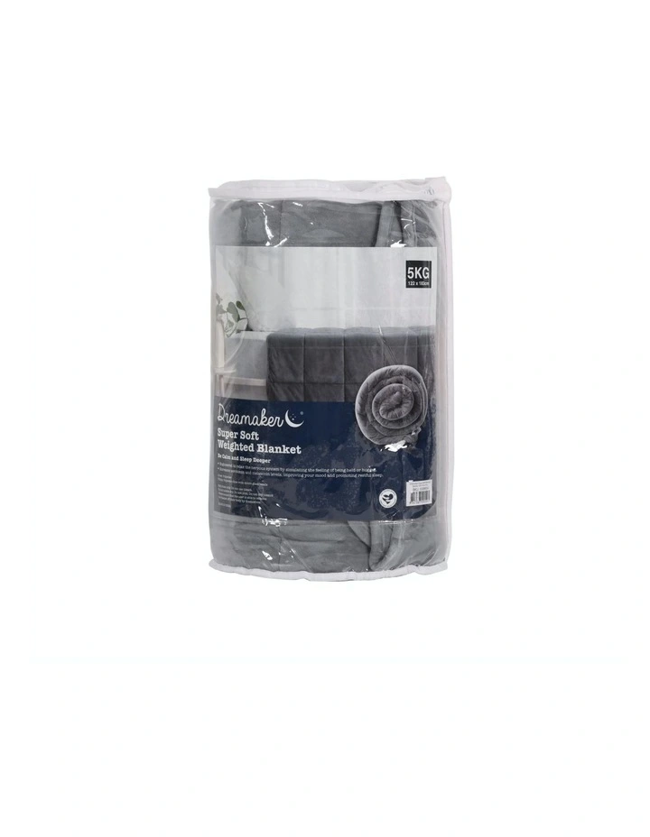 Calming Soft Weighted Blanket 122x183cm 5kg in Grey image 7